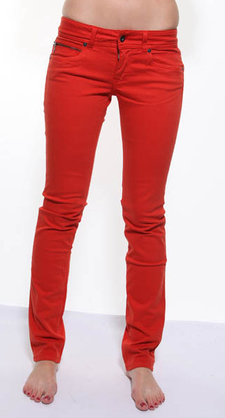 ladies red jeans