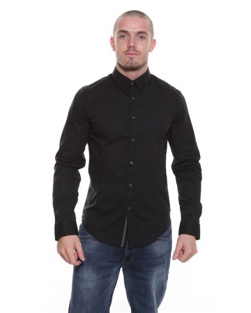 calvin klein slim fit black shirt